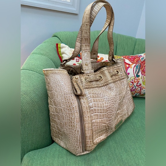 Jessica Simpson Faux Crocodile 🐊 Tan Purse - Picture 2 of 8